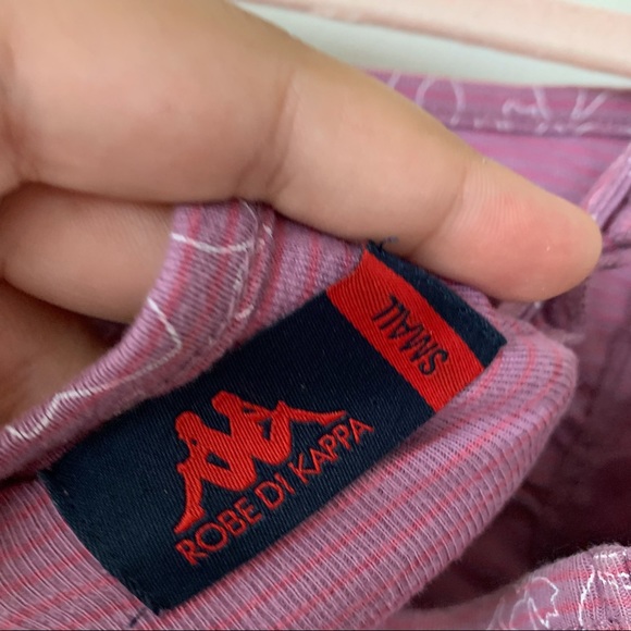 Robe Di Kappa Tank Top Spaghetti Strap Stripe Floral Purple Size Small - Picture 3 of 6